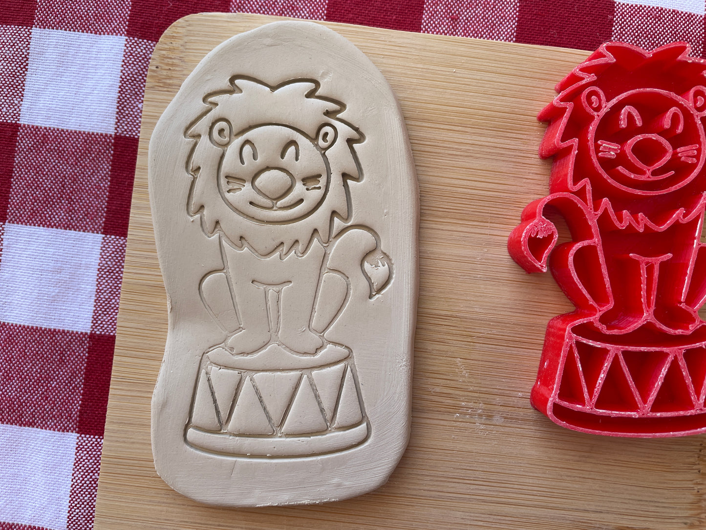 Lion - Pottery Stamp - June 2025 - Circus Themed Mystery Box, multiple sizes available