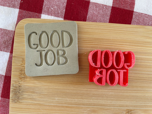 "Good Job" - Word Pottery Stamp - August 2025 - Back to School Themed Mystery Box, multiple sizes available