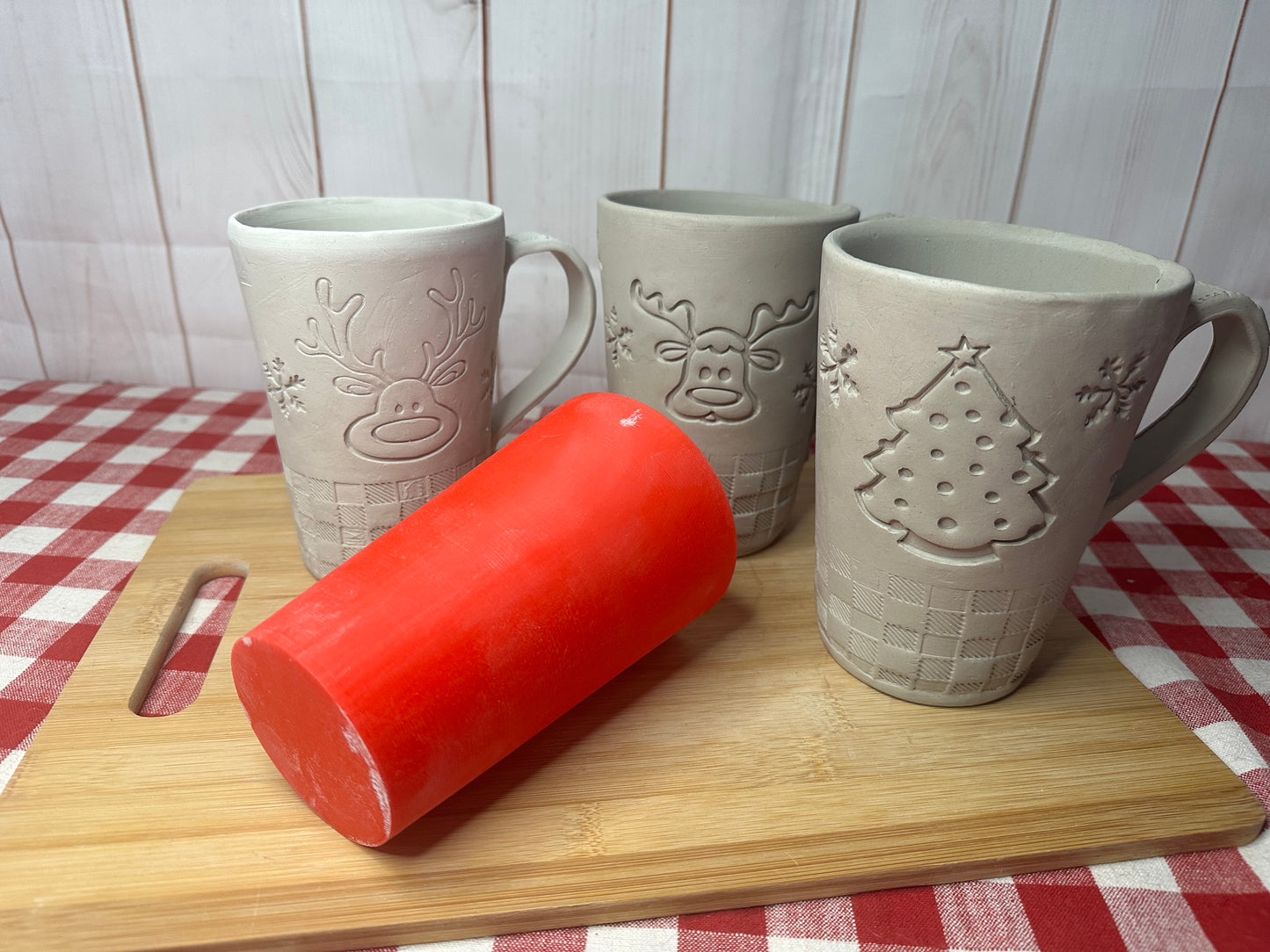 Tall Cup Form for Tall Cup Pottery Template - Form Only - Straight side, 3" Base x 6" Tall x 4" top Finished size