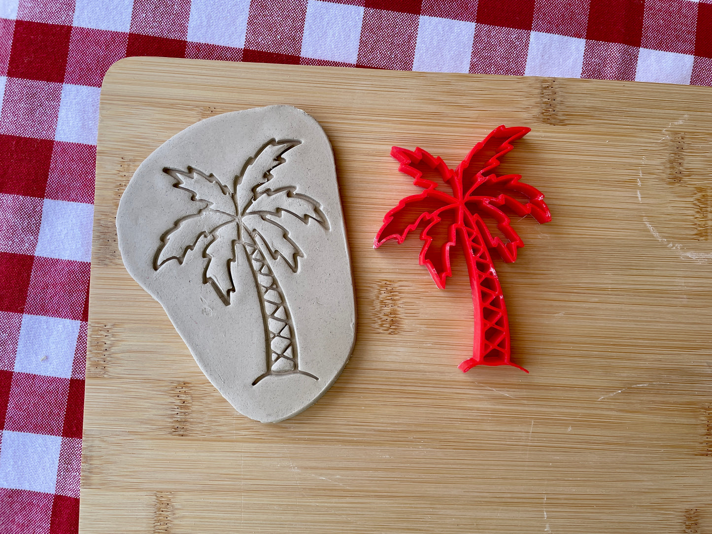 Palm Tree Pottery Stamp - April 2026 - Beach Themed Mystery Box, multiple sizes available