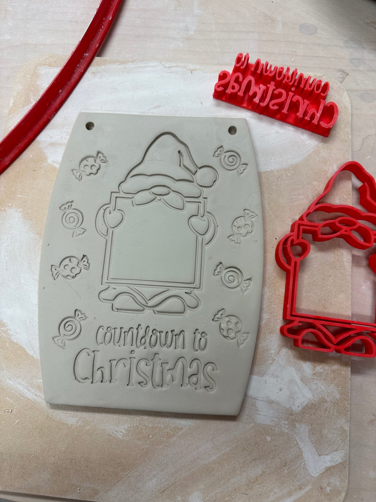 Gnome frame Christmas stamp - multiple sizes available, 3D printed