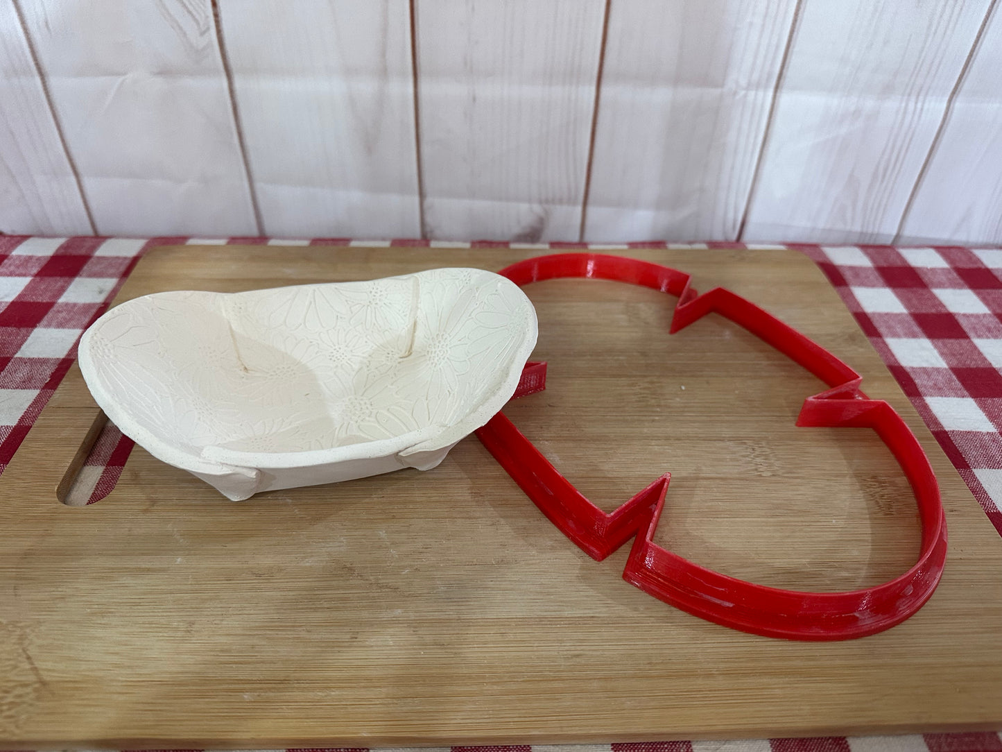 Fold up Oblong Bowl Clay Cutter Template - Kathy Skaggs' Design - Nesting tray, Choose Size or Set