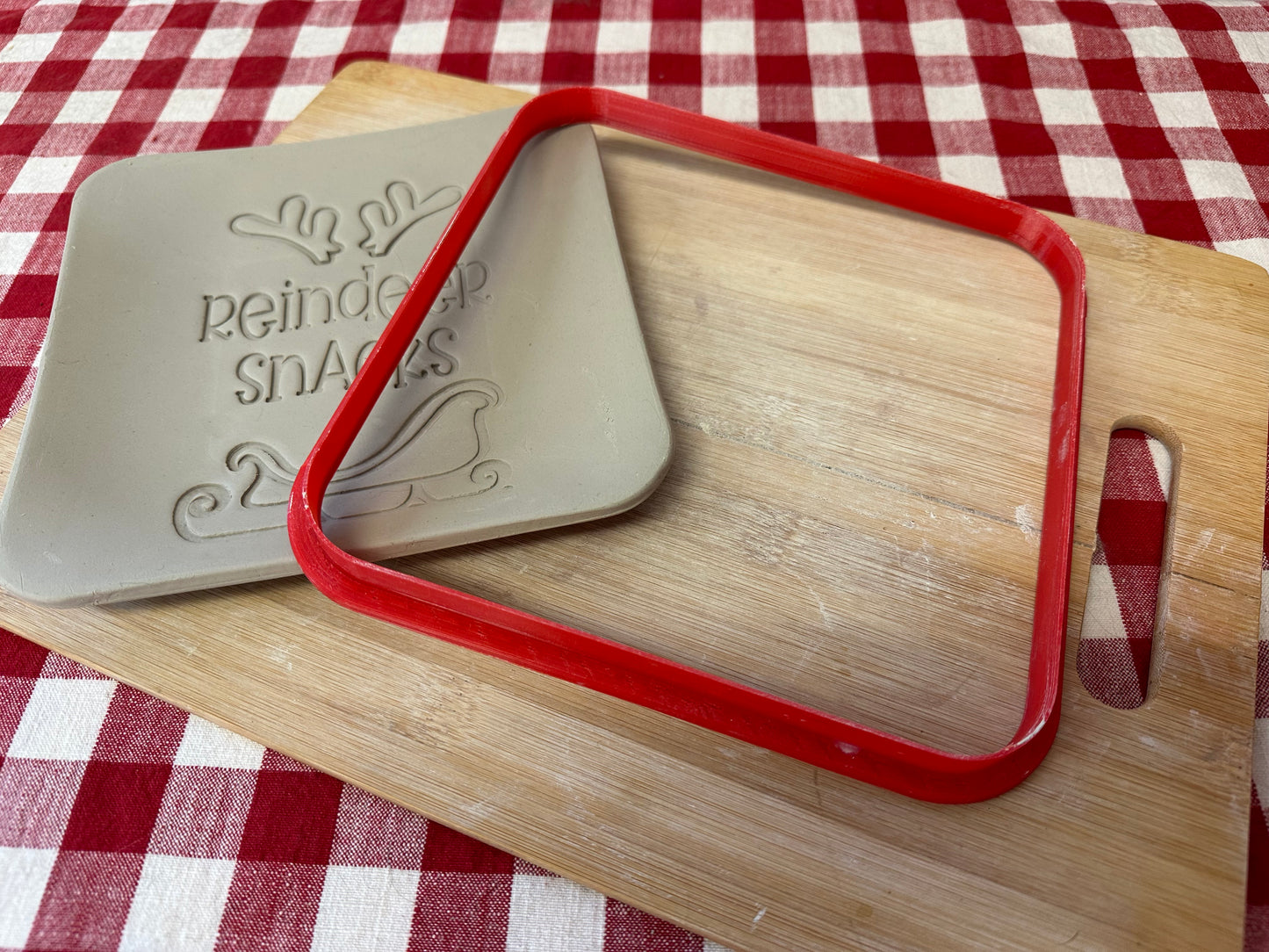 Plain Square w/ 1" Rounded Corners, Clay Cutter - plastic 3D printed, pottery tool, multiple sizes