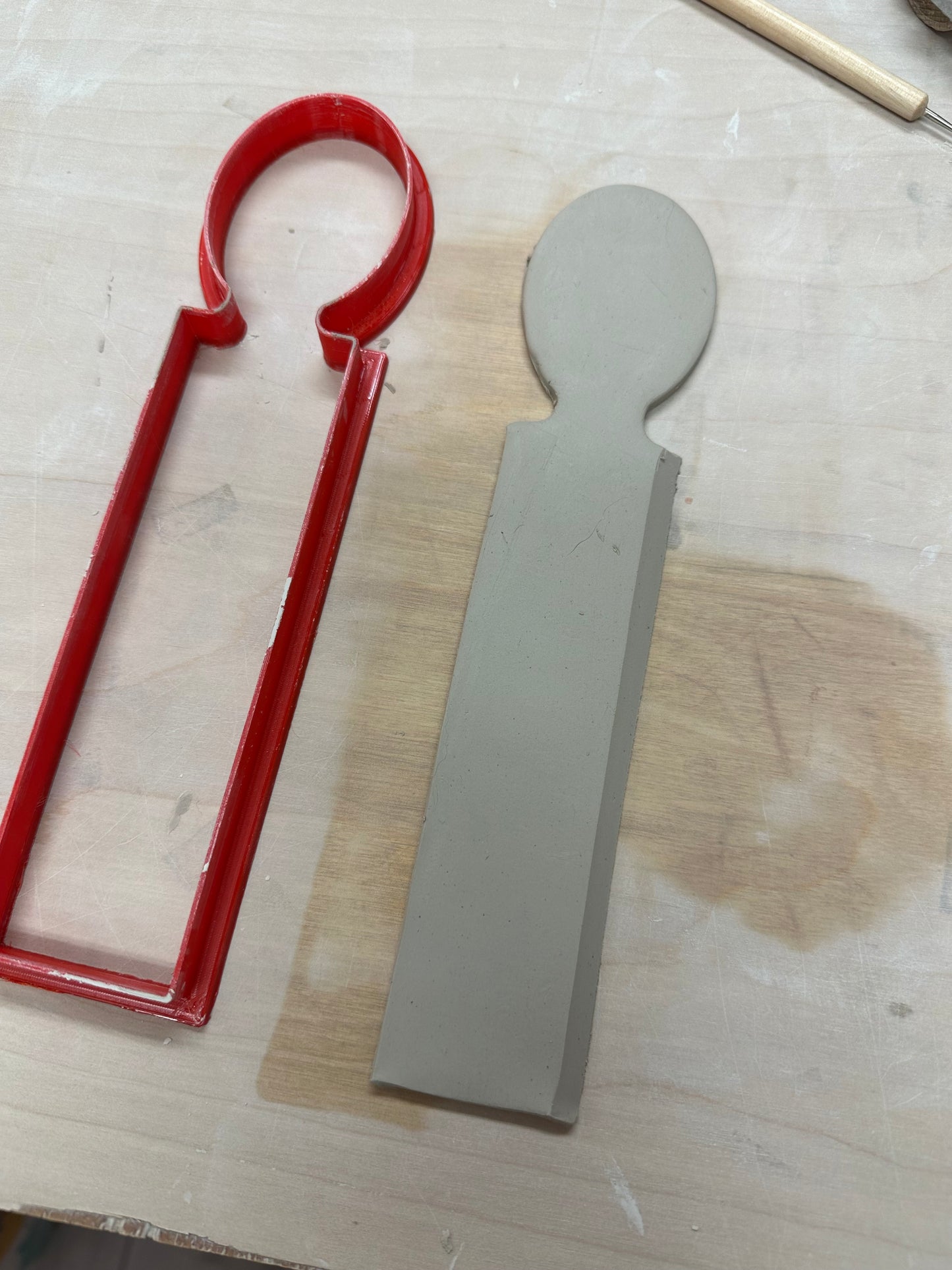 Spoon Clay Cutter, Rolled handle design - Template, Plastic 3D Printed, 2 sizes, Set or Each