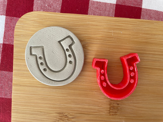 Horseshoe Pottery Stamp - January 2026 - Irish Themed Mystery Box, multiple sizes available