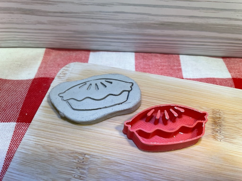 Pie Pottery Stamp - December 2023 Mystery Box, Plastic 3D printed, multiple sizes available