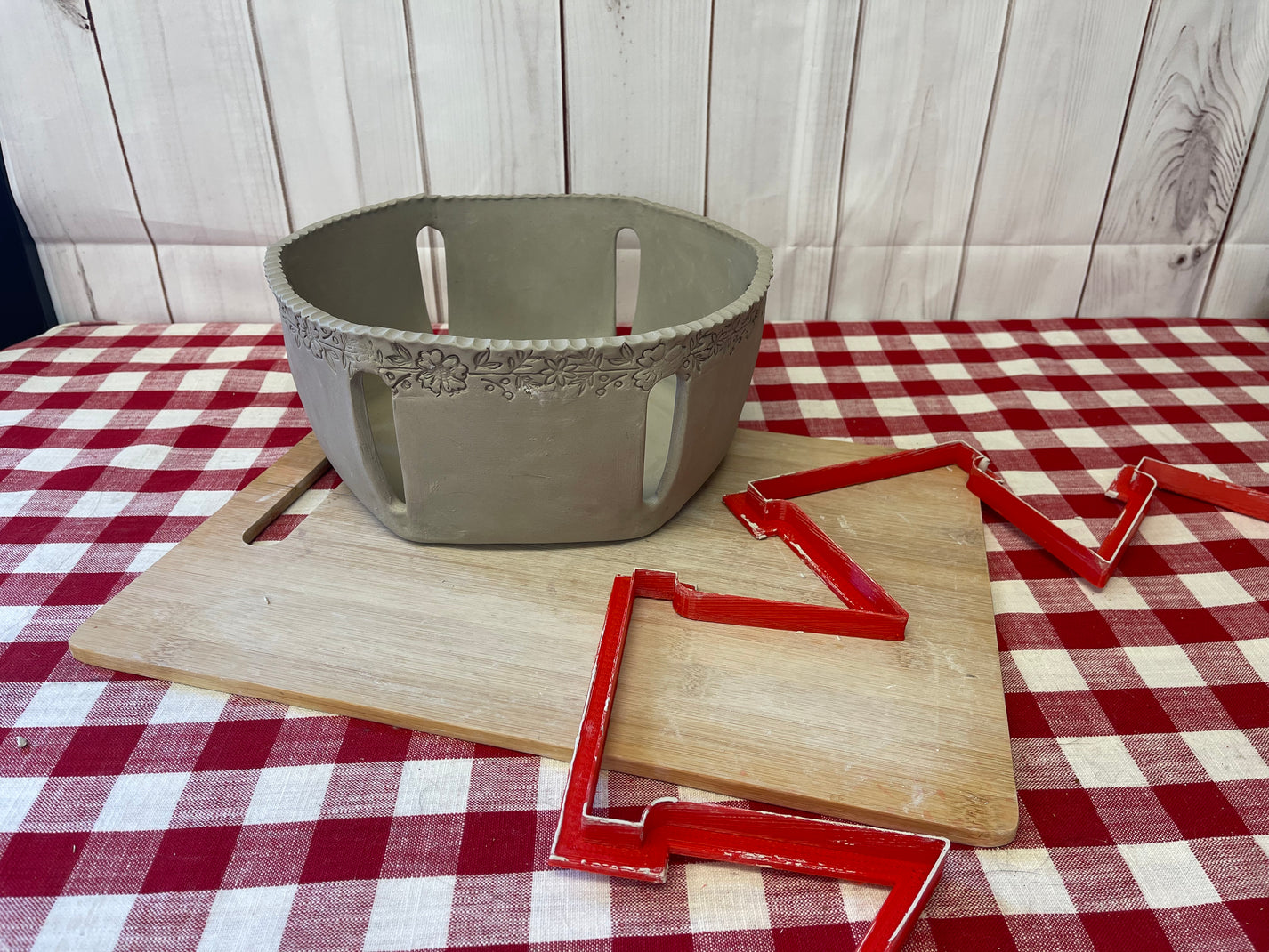 Square Berry Basket Template Clay Cutter - square bowl with open corners