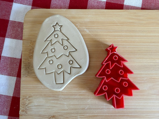 Christmas Tree Pottery Stamp - July 2026 - Vintage Christmas Themed Mystery Box, multiple sizes available