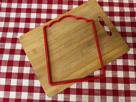 Tall Sign Plaque Clay Cutter - Amanda Neal Collaboration, plastic 3D printed, pottery tool, multiple sizes