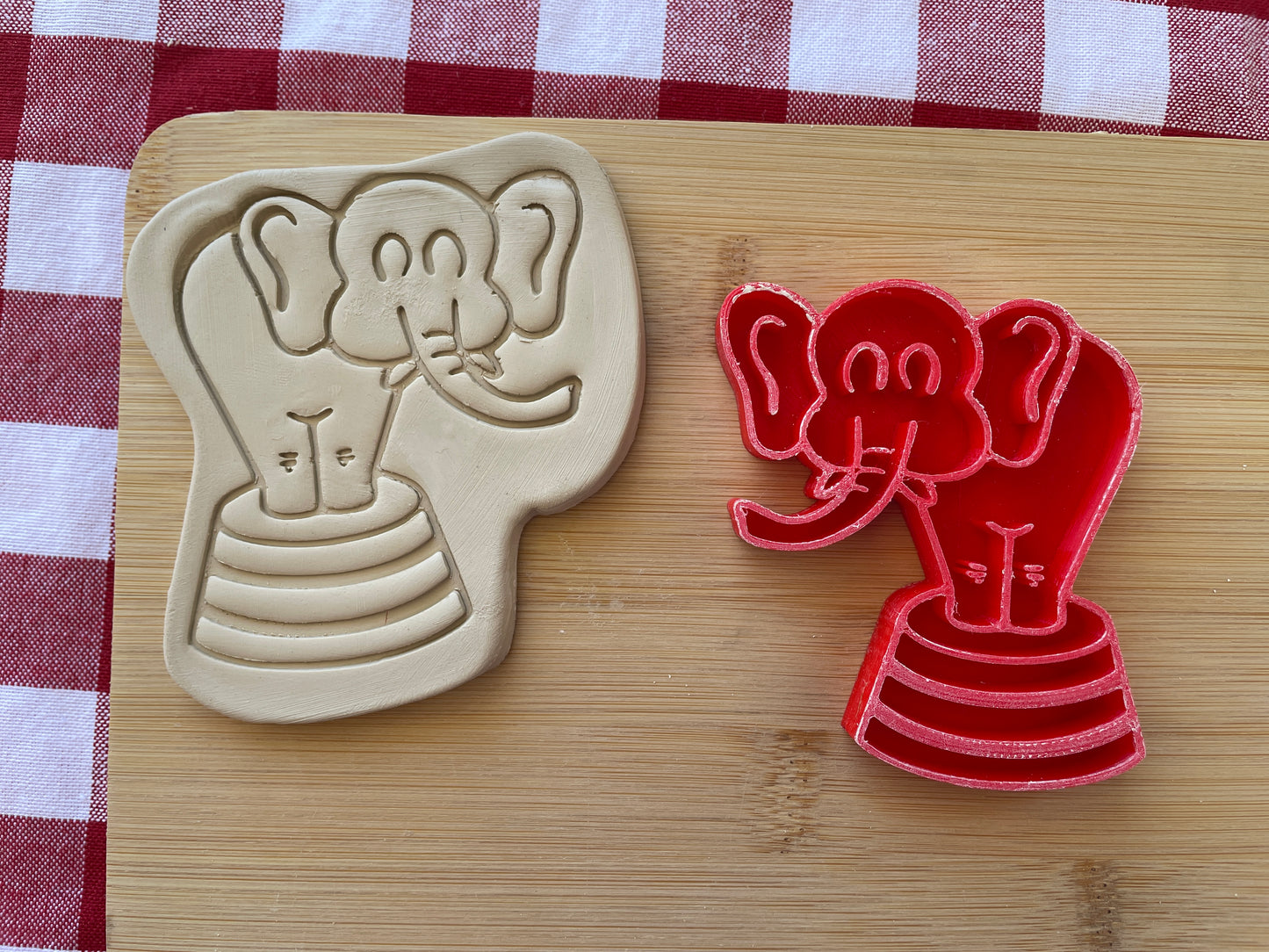 Elephant - Pottery Stamp - June 2025 - Circus Themed Mystery Box, multiple sizes available
