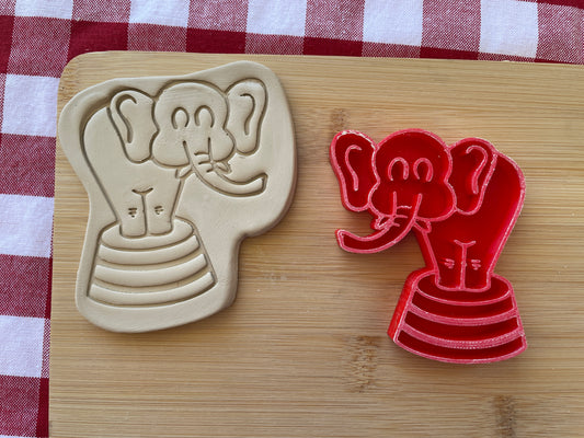 Elephant - Pottery Stamp - June 2025 - Circus Themed Mystery Box, multiple sizes available