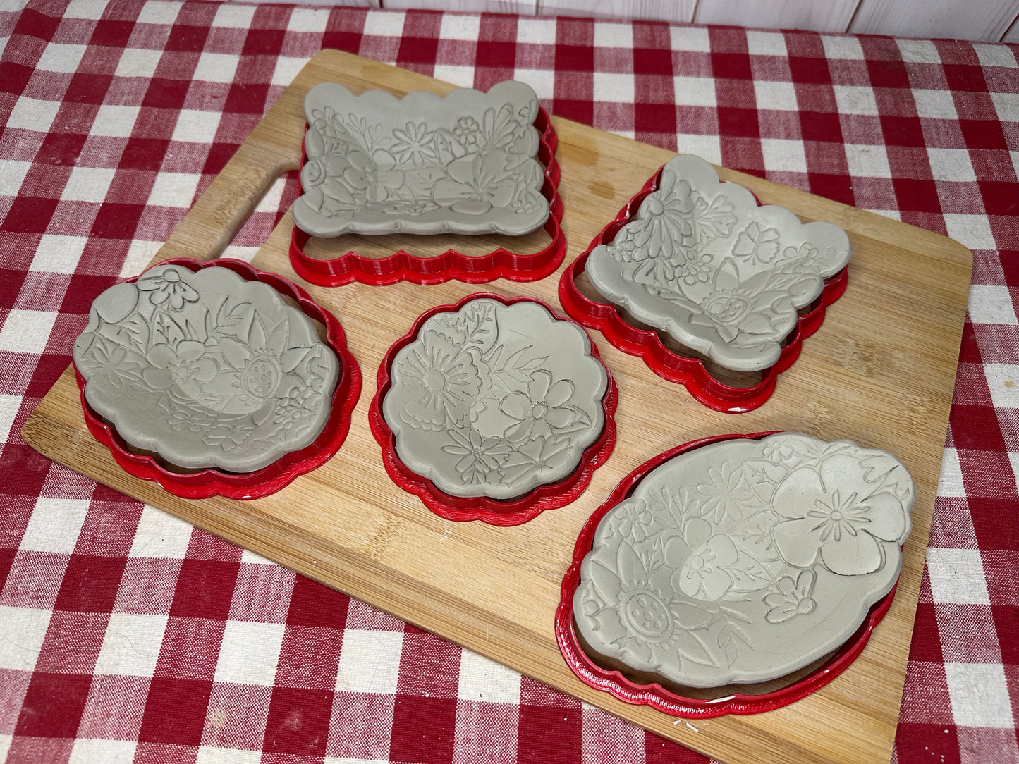 NEW Scalloped Edge Clay Cutters to match GR Pottery Forms "Super Cuties", set or individually