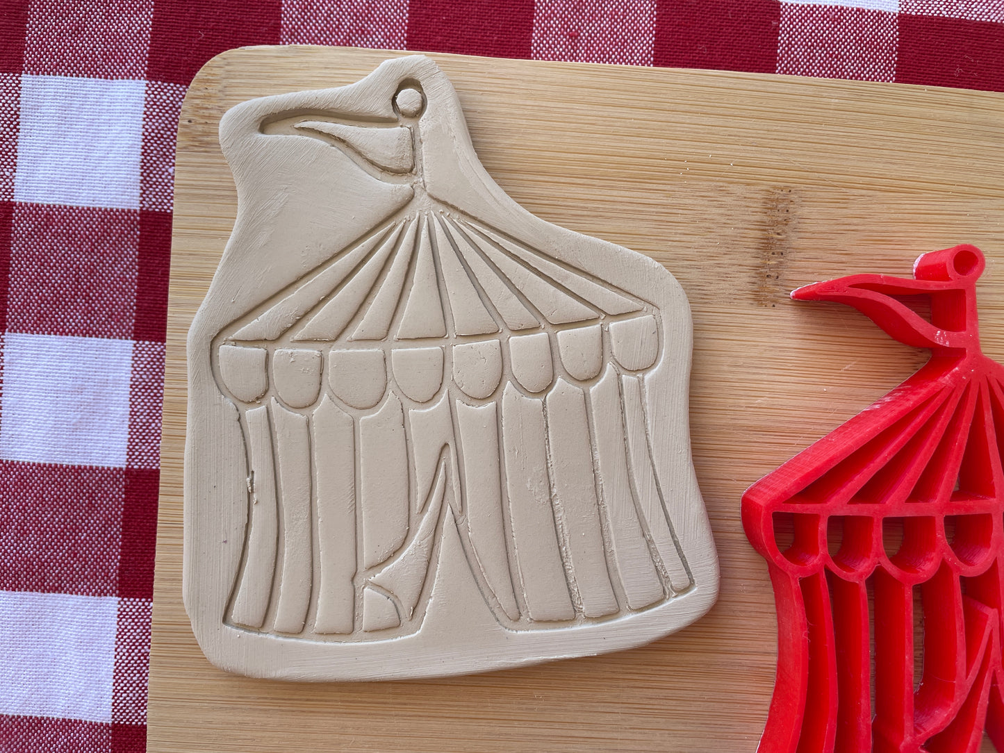 Big Top Tent - Pottery Stamp - June 2025 - Circus Themed Mystery Box, multiple sizes available