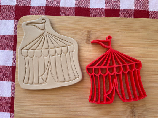 Big Top Tent - Pottery Stamp - June 2025 - Circus Themed Mystery Box, multiple sizes available