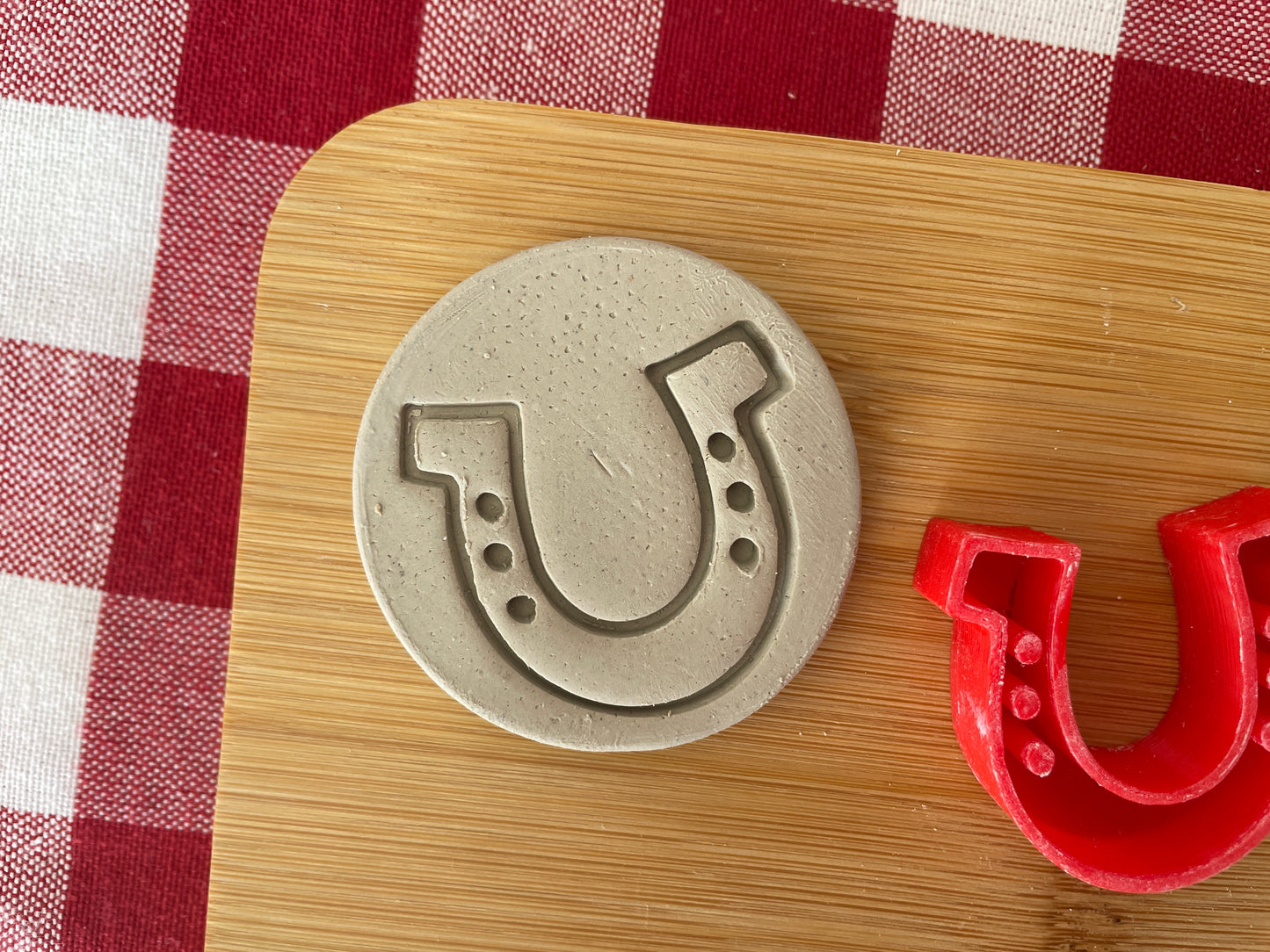 Horseshoe Pottery Stamp - January 2026 - Irish Themed Mystery Box, multiple sizes available