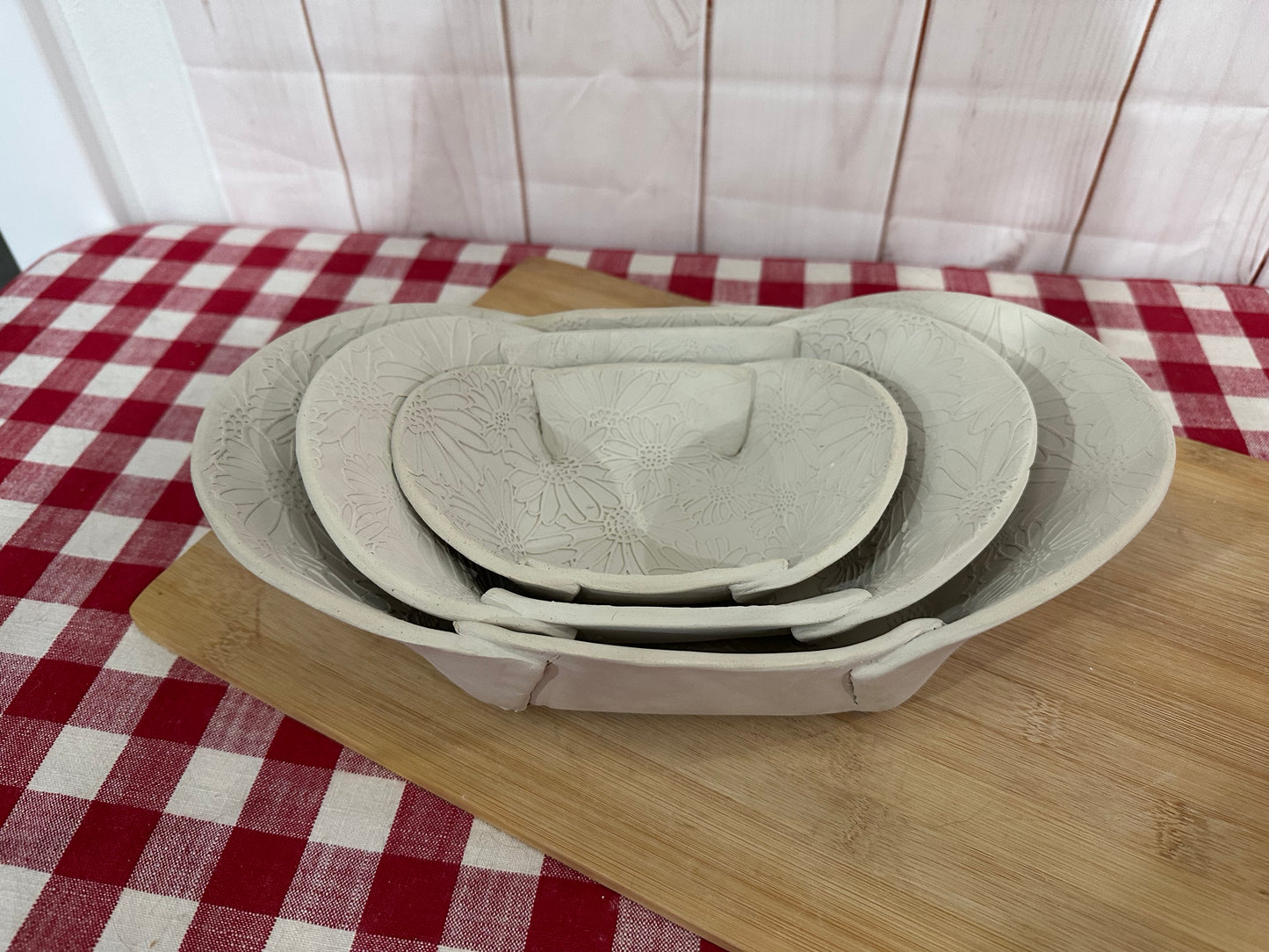 Fold up Oblong Bowl Clay Cutter Template - Kathy Skaggs' Design - Nesting tray, Choose Size or Set