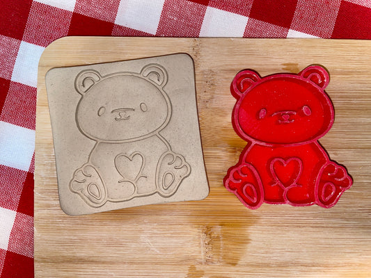 Bear Pottery Stamp - November 2025 - Hearts Themed Mystery Box, multiple sizes available