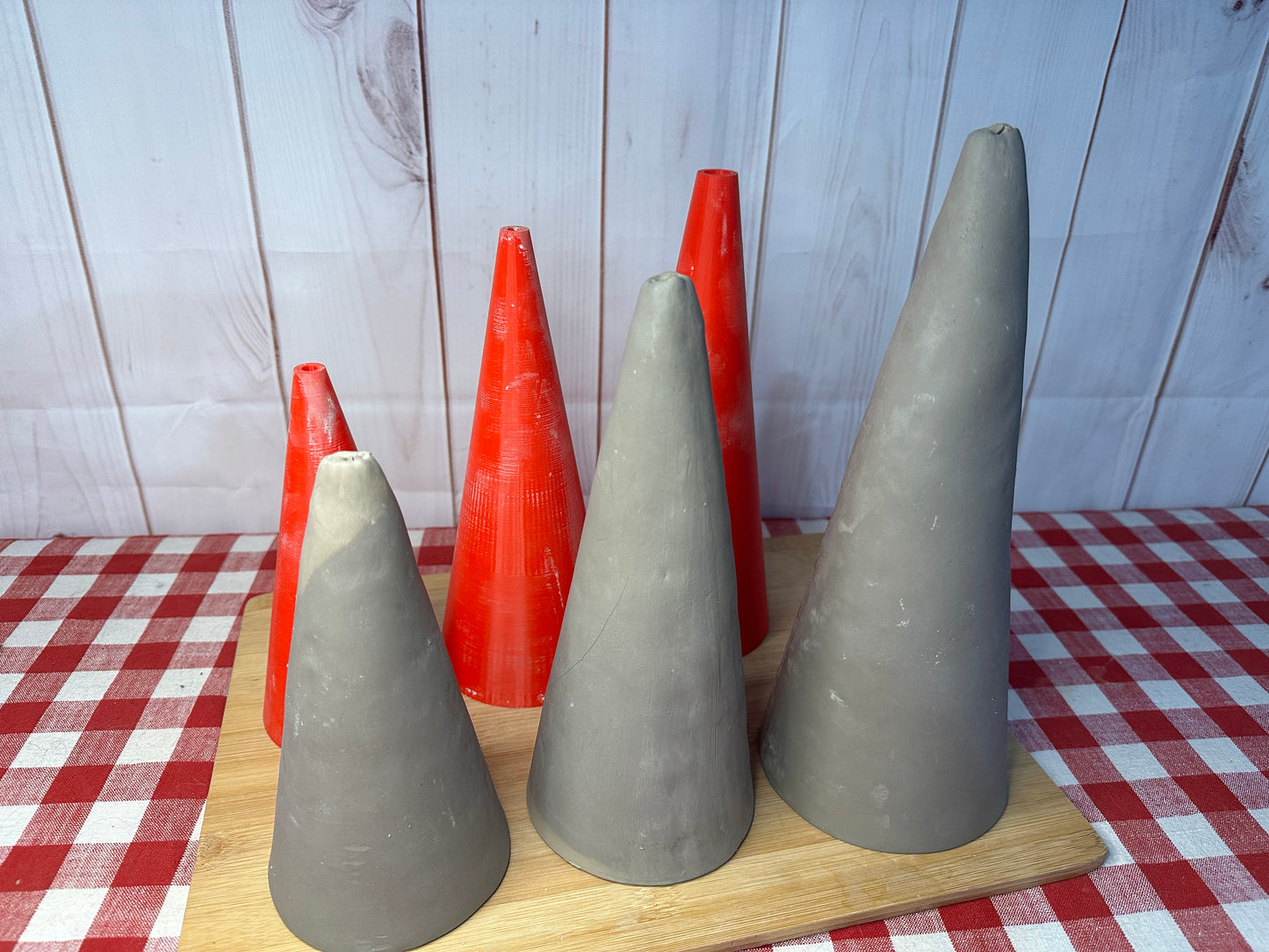 Tall Cone Form for Cone Set Pottery Template - Form Only - Straight side, Multiple sizes, Set or Each