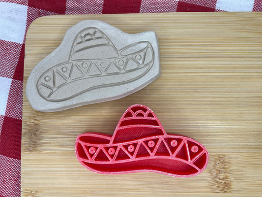 Sombrero Mexican Hat 1 Pottery Stamp - Fiesta Party themed April 2025 Mystery Box, multiple sizes available