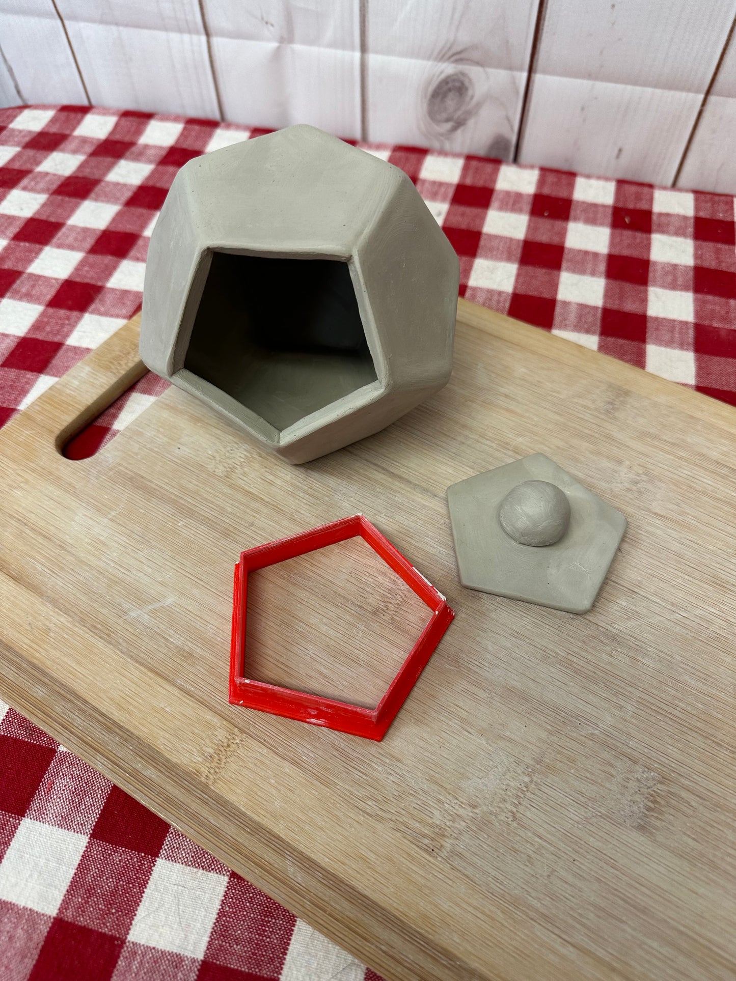 Plain Pentagon, Clay Cutter - plastic 3D printed, XL pottery tool, multiple sizes