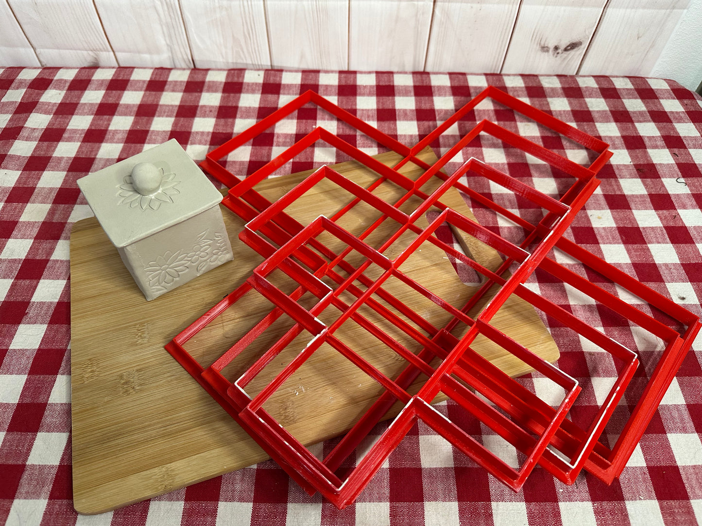 Square Cube Box Template Clay Cutter - multiple sizes, each or set