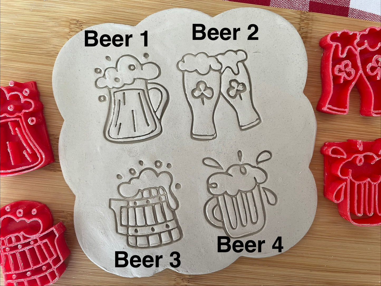 Beer pottery stamps - January 2026 Irish Themed Mystery Box, sold individually or as set