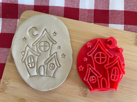 Haunted House - Pottery Stamp - May 2025 - Halloween II Themed Mystery Box, multiple sizes available