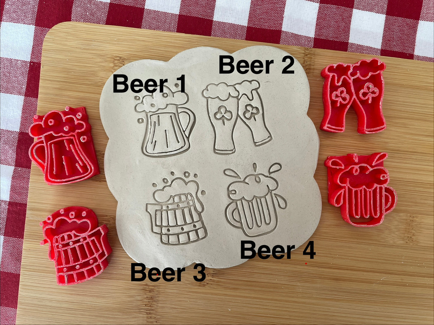 Beer pottery stamps - January 2026 Irish Themed Mystery Box, sold individually or as set
