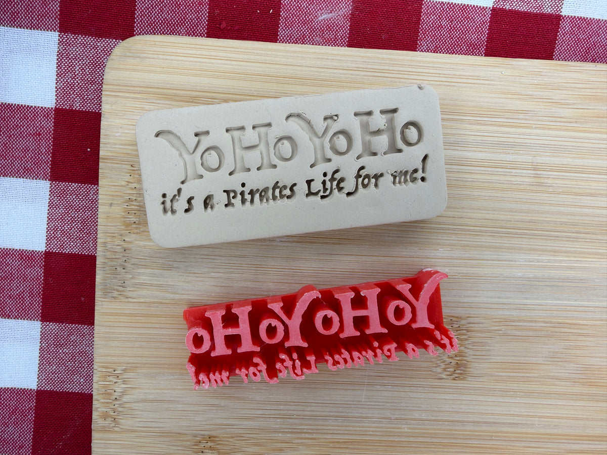 "Yo Ho Yo Ho it's a Pirates Life for me!" - Word Pottery Stamp - August 2026 - Pirate Themed Mystery Box, multiple sizes available