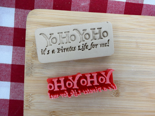 "Yo Ho Yo Ho it's a Pirates Life for me!" - Word Pottery Stamp - August 2026 - Pirate Themed Mystery Box, multiple sizes available