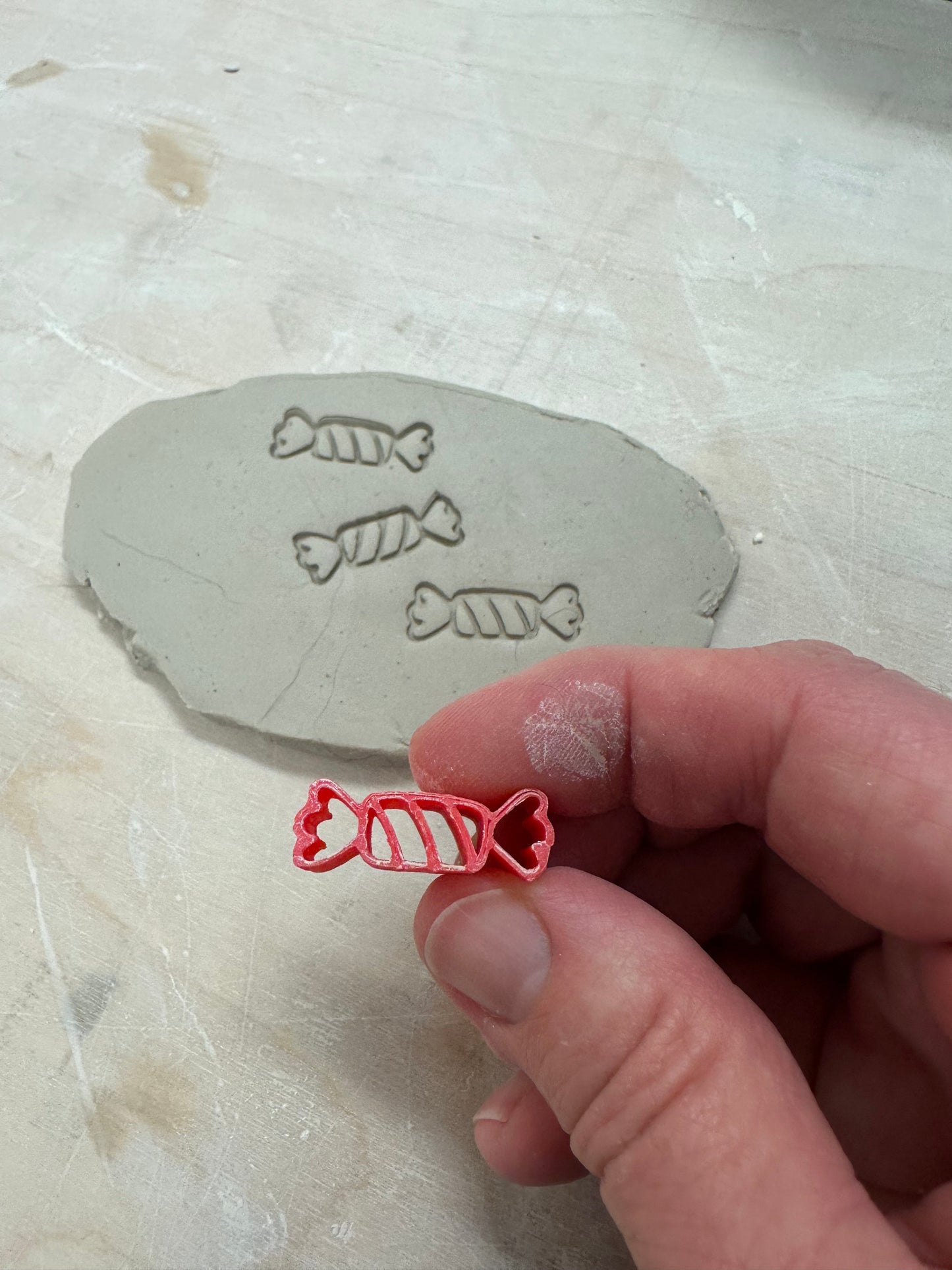 Mini Candy Pottery Stamp - June 2024 stamp of the month, plastic 3D printed, multiple sizes