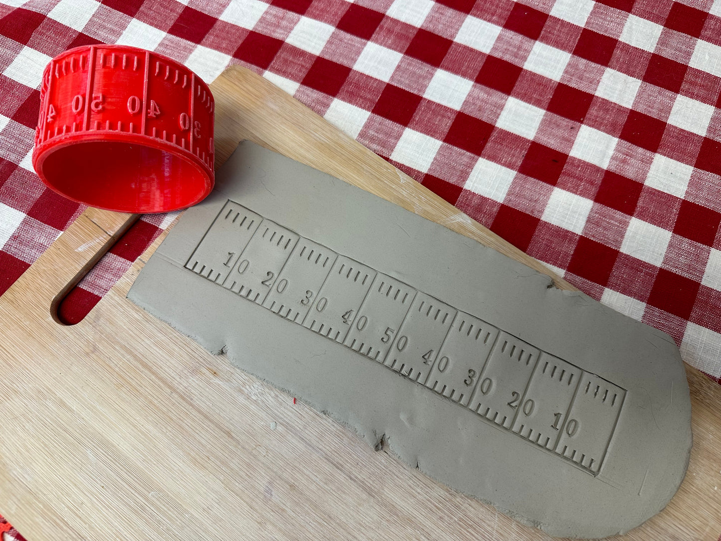 Football Yard Line Pottery Roller - Border Stamp, Repeating pattern, Plastic 3d printed