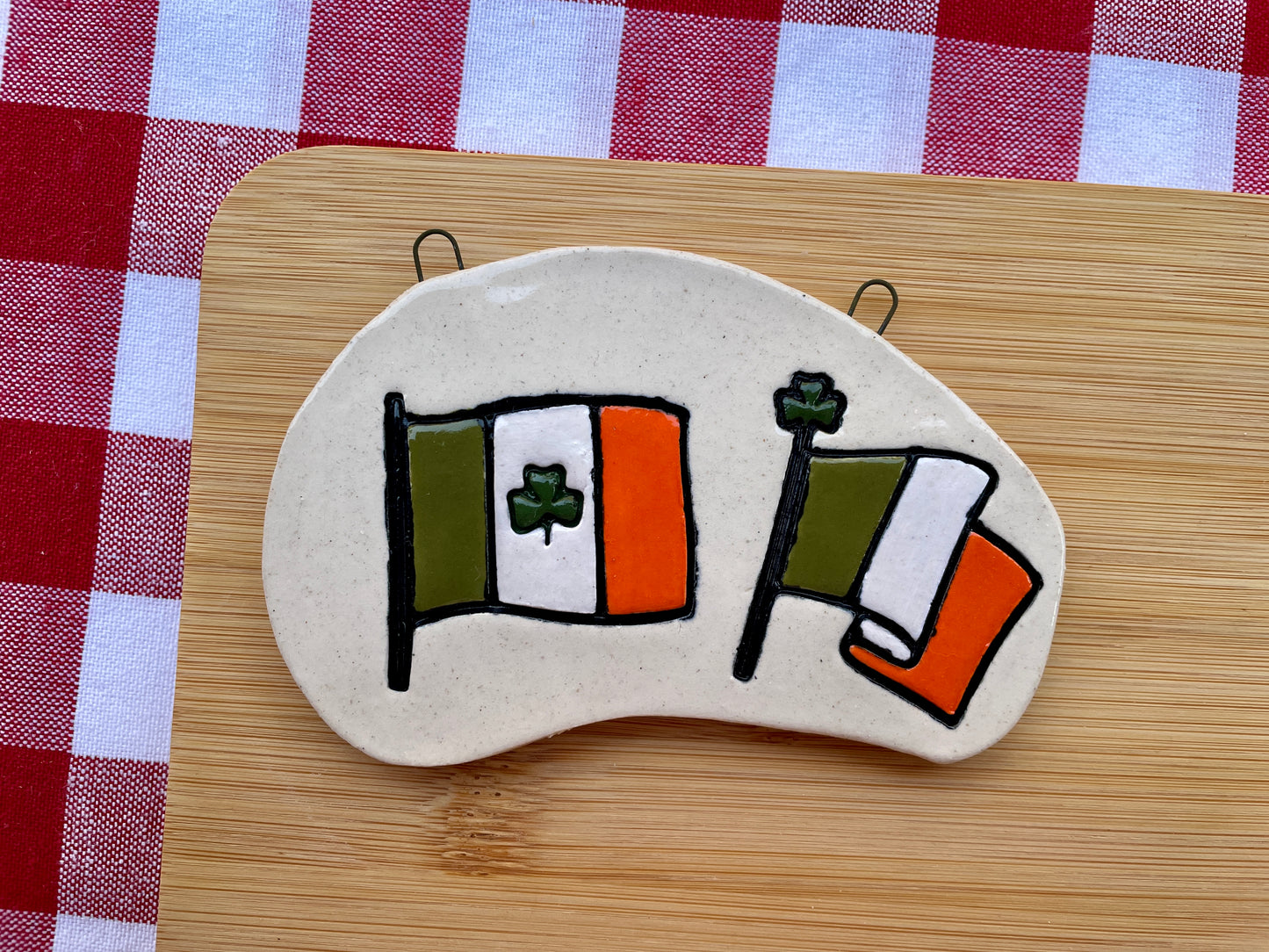 Ireland Flag pottery stamps - January 2026 Irish Themed Mystery Box, sold individually or as set