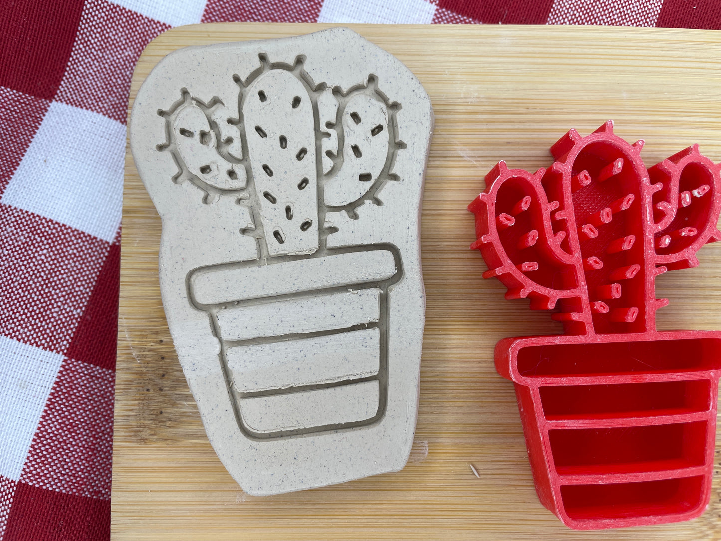 Cactus 2 Pottery Stamp - Fiesta Party themed April 2025 Mystery Box, multiple sizes available