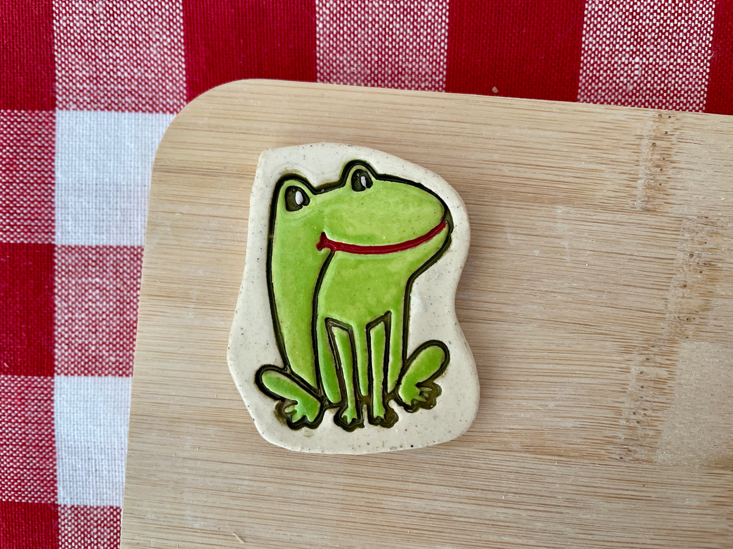 Frog Pottery Stamp - Spring themed February 2025 Mystery Box, multiple sizes available