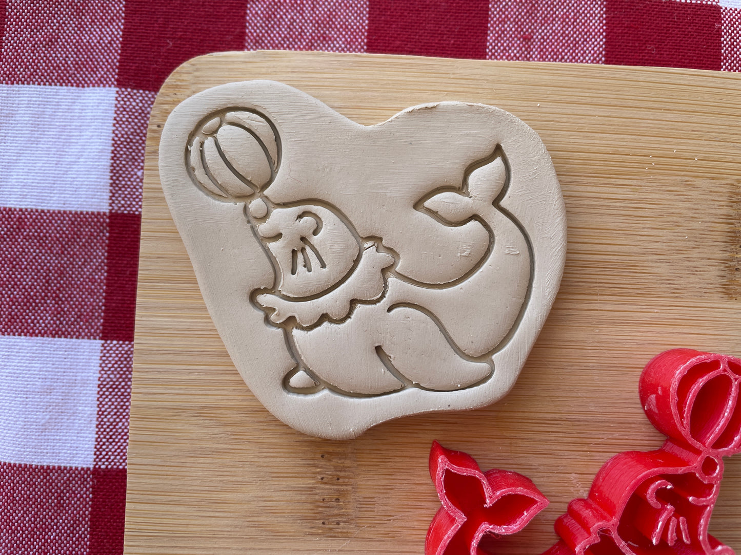 Seal with a ball - Pottery Stamp - June 2025 - Circus Themed Mystery Box, multiple sizes available
