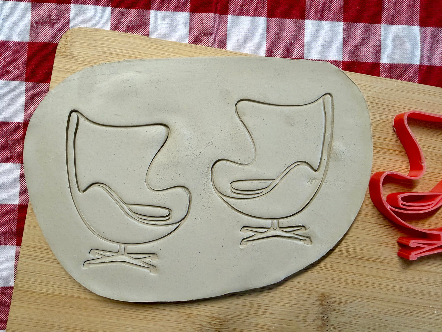 Retro Egg Chair Pottery Stamp - June 2026 - Mid Century Modern Themed Mystery Box, multiple sizes available