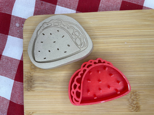 Taco Pottery Stamp - Fiesta Party themed April 2025 Mystery Box, multiple sizes available