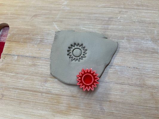 Sun Mini stamp - July 2021 stamp of the month, plastic 3D printed, multiple sizes