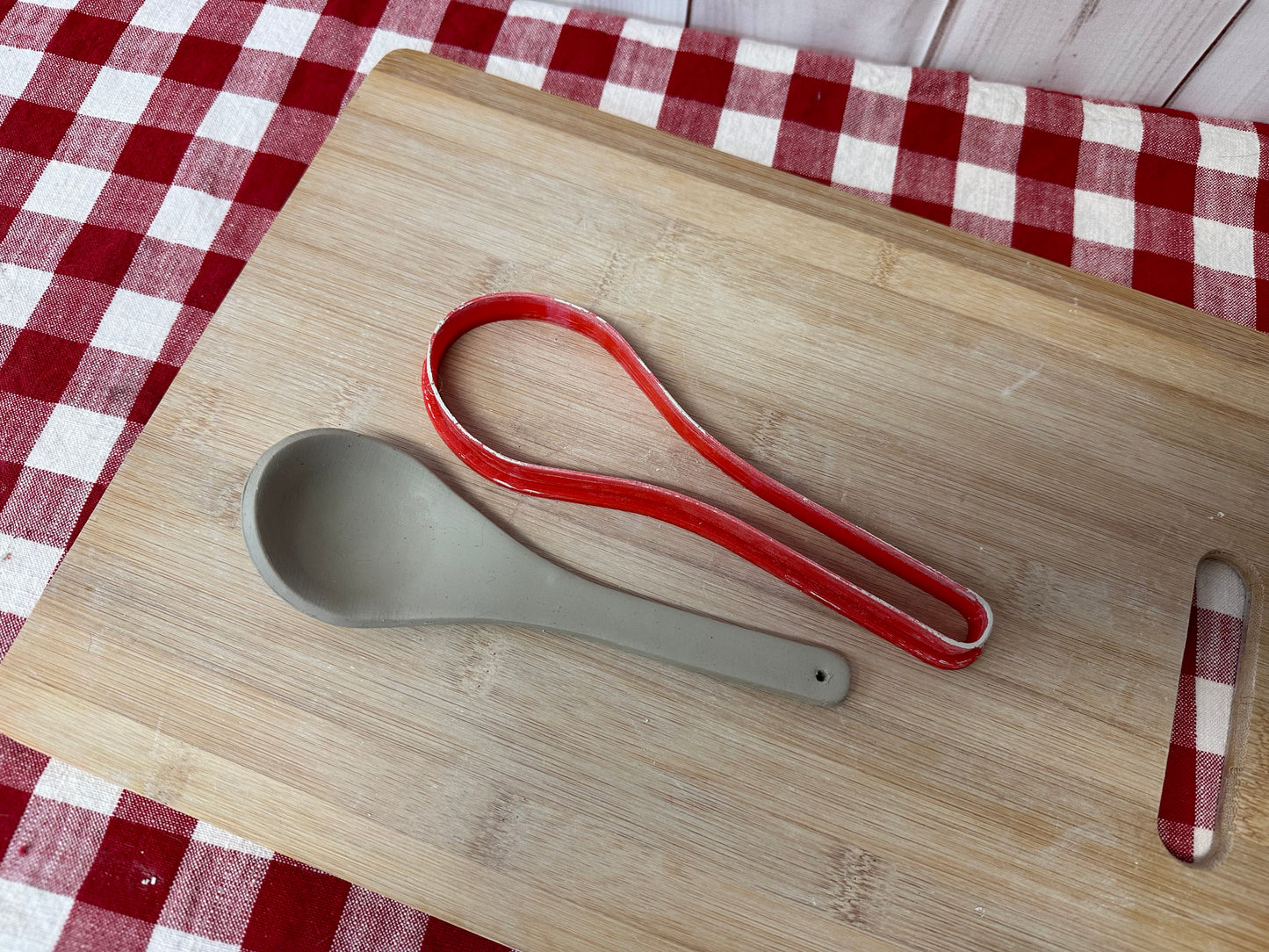 Spoon Clay Cutter, Chinese Soup style design - Template, Plastic 3D Printed