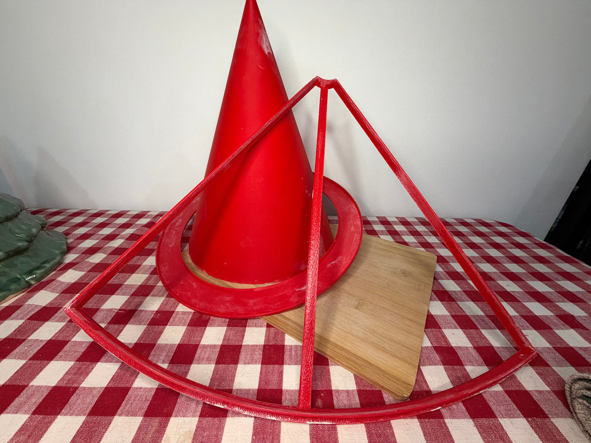 Extra Large Traditional Christmas Tree Cone Template, Clay Cutter & Form - 11.5" diameter x 14.5" tall, Plastic 3D printed, Cone Design, Each or Set