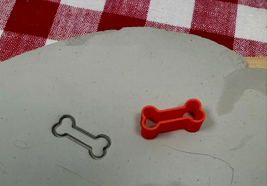 Mini Dog Bone Pottery Stamp - August 2026 stamp of the month, plastic 3D printed, multiple sizes