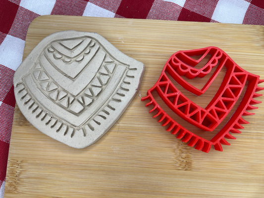Poncho Pottery Stamp - Fiesta Party themed April 2025 Mystery Box, multiple sizes available