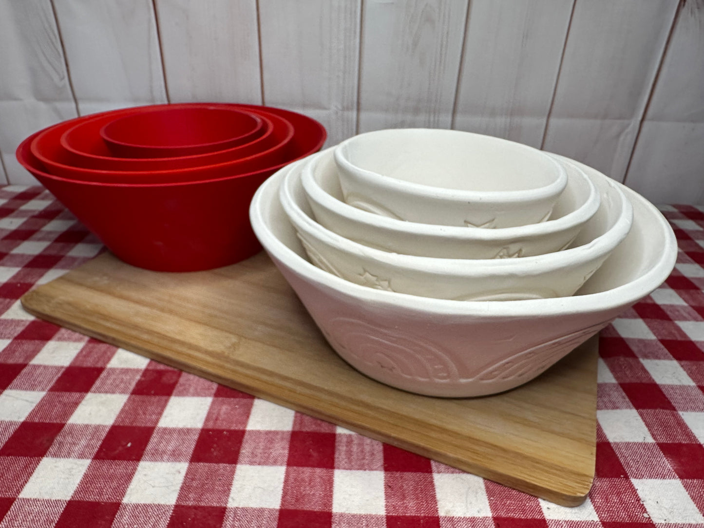 Bowl Forms for Set of 4 Nesting Bowls Pottery Template - Forms Only - Straight side, 3.75" Tall, multiple sizes, Each or Set