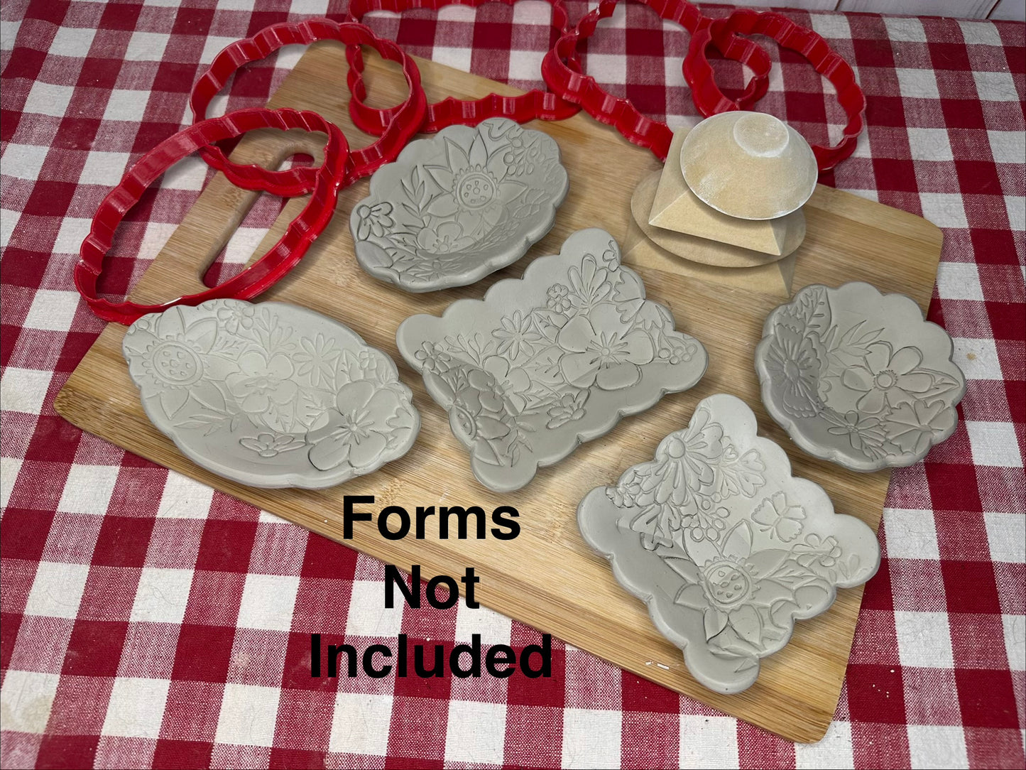 NEW Scalloped Edge Clay Cutters to match GR Pottery Forms "Super Cuties", set or individually