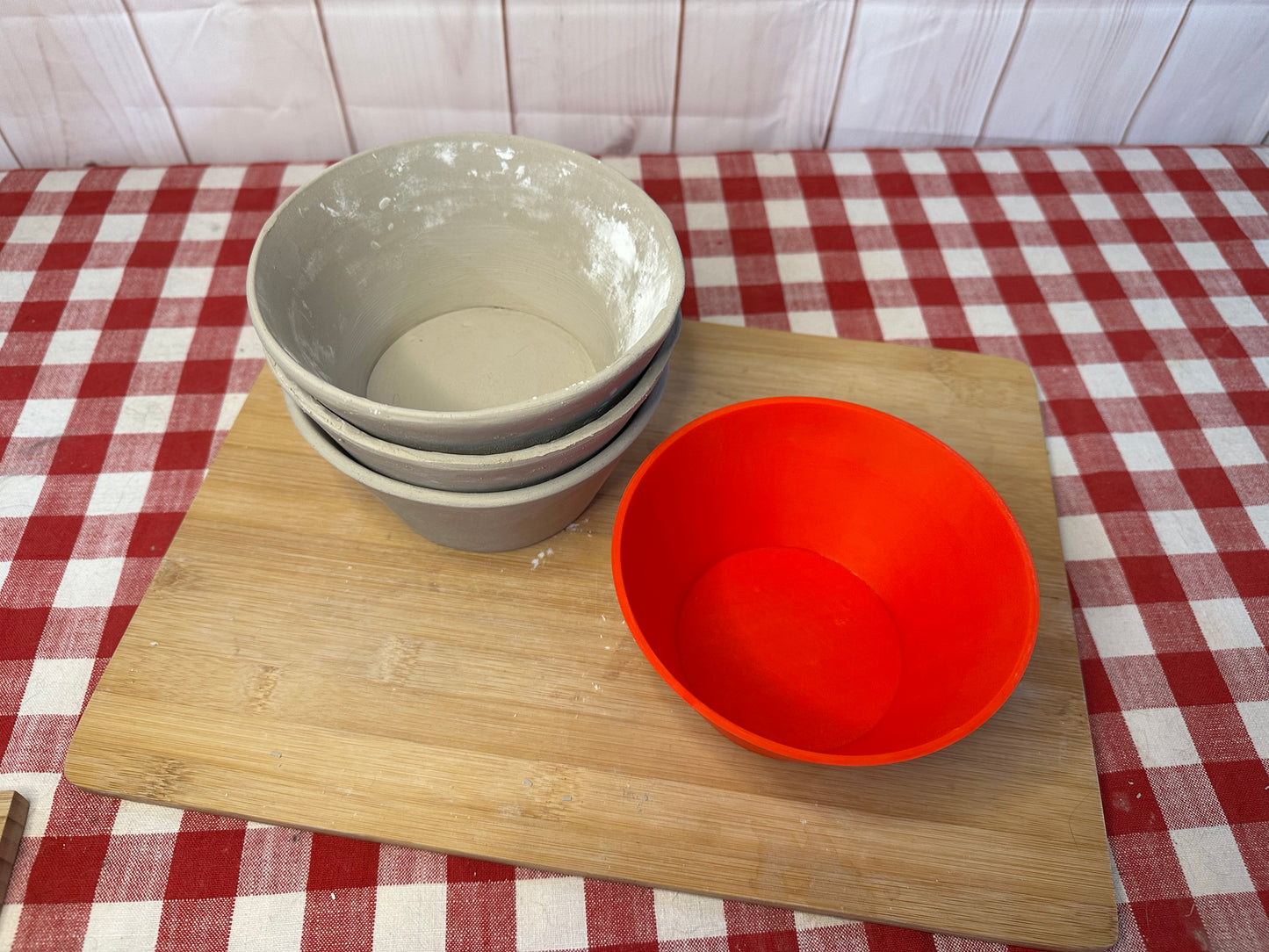 Bowl Form for Original size stacking Bowl Pottery Template - Form Only - Straight side, 4.25" Base x 3" Tall x 6" top Finished bowl size