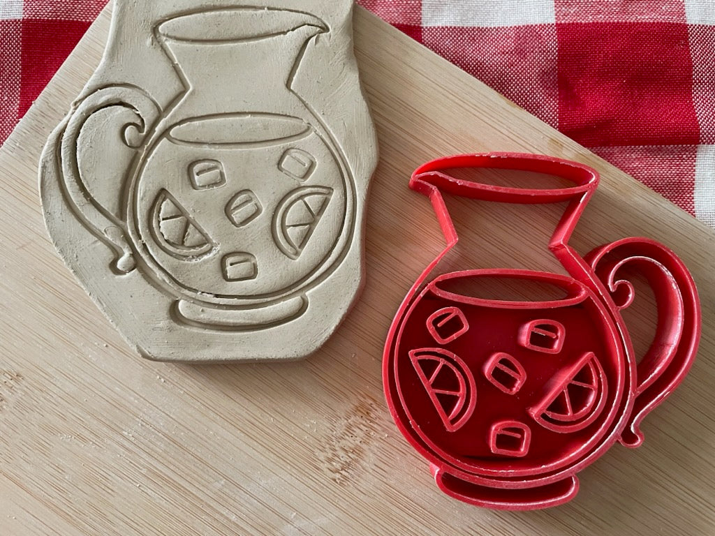 Lemonade Pitcher stamp, from the January 2024 mystery box - plastic 3D printed, multiple sizes available