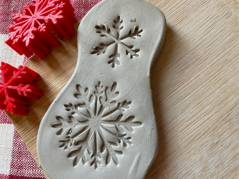 Pottery Stamp, Snowflake Set - September 2023  Mystery Box, sold as set or individual