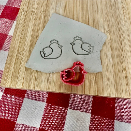 Chicken Pottery Stamp - March 2026 stamp of the month, plastic 3D printed, multiple sizes