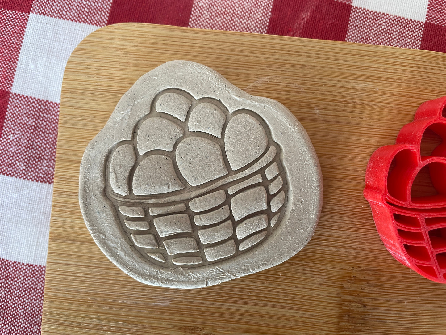 Basket of Eggs Pottery Stamp - February 2026 - Easter Themed Mystery Box, multiple sizes available